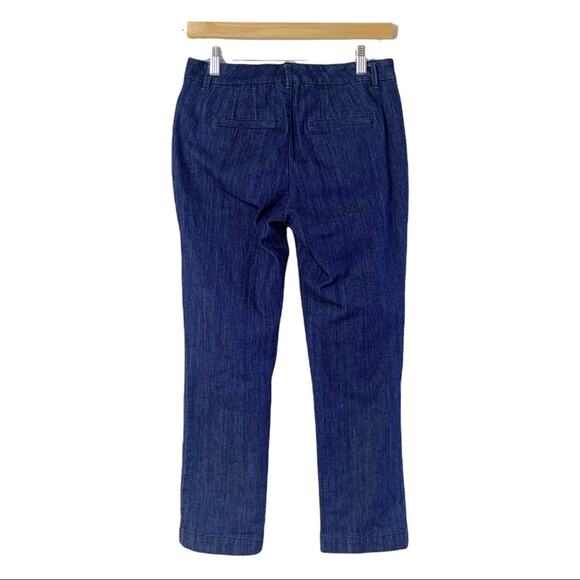 White House Black Market WHBM Straight Crop Flat Front Trouser Women's Jeans 2 - Picture 3 of 8